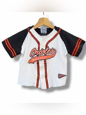 Vintage 90s MLB Baltimore Orioles Rookie League Kid Athlete Jersey Size 2-3T?